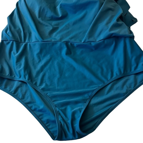 Yonique Chic Teal One-Piece Swimsuit-NWT - Picture 7 of 9